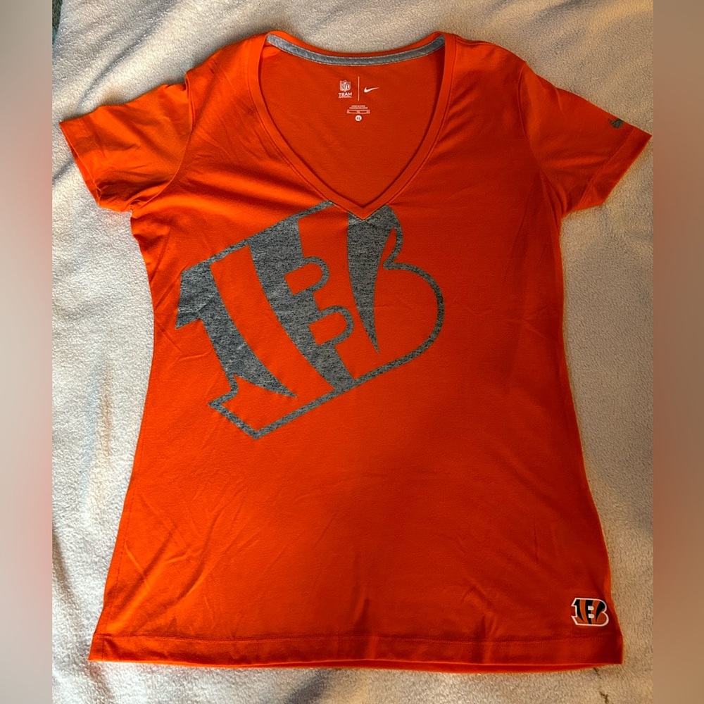 Nike NFL Bengals Women’s T-Shirt, Orange, XL